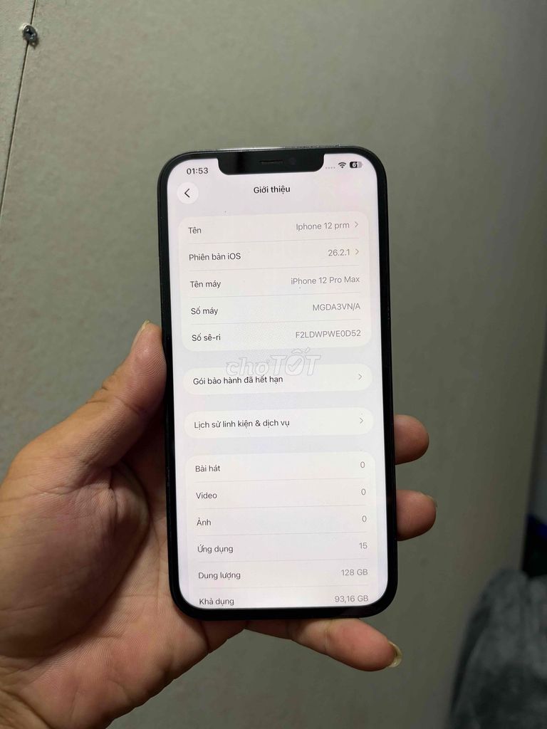 Apple iPhone 12 Pro Max 128GB Xanh 86%. Mua bán Điện thoại tại Thành phố Vị Thanh Hậu Giang được đăng bởi máy củ giá tốt  hình 1