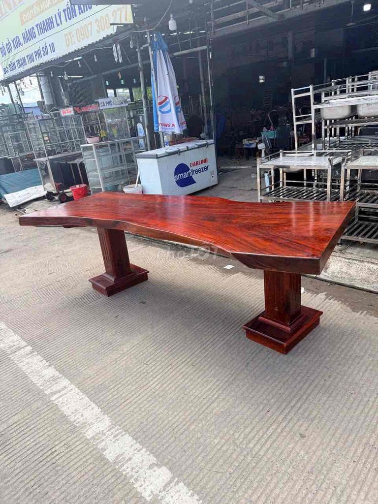Bàn gỗ thao lao Nâu đỏ 2.5m x 1m x 82cm. Mua bán Bàn ghế tại Quận Cái Răng Cần Thơ được đăng bởi Đồ củ minh trí hình 1