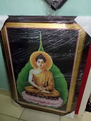 Tranh thêu chữ thập Phật Thích Ca, KT 50x 70cm