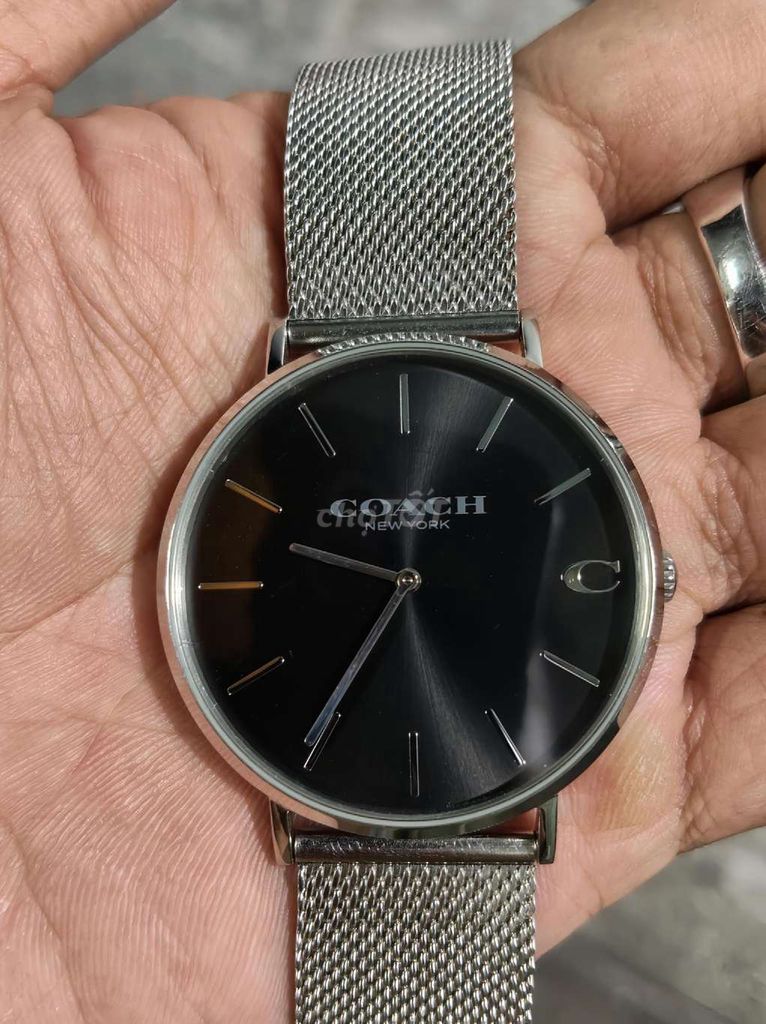 Đồng hồ Coach 40mm Đen bạc Cao cấp. Mua bán Đồng hồ tại Quận Gò Vấp Tp Hồ Chí Minh được đăng bởi anh win hình 1