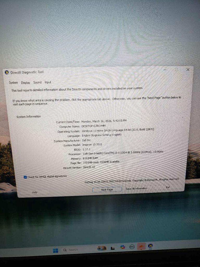 Dell Inspiron 15 3511 i3-1115G4 8GB/256GB. Mua bán Laptop tại Quận 12 Tp Hồ Chí Minh được đăng bởi Thai Anh hình 1