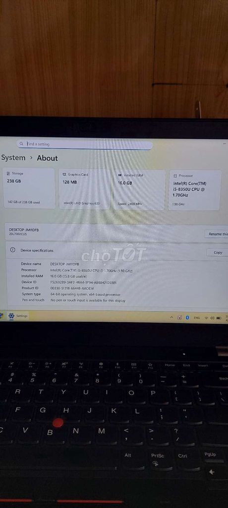 Lenovo ThinkPad T480s i5-8350U 16GB/256GB. Mua bán Laptop tại Huyện An Dương Hải Phòng được đăng bởi Nguyễn Văn Đức hình 1