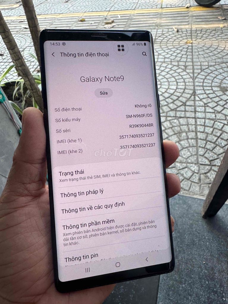 Samsung Note 9 Hàn Quốc nguyên rin. Mua bán Điện thoại tại Quận Cẩm Lệ Đà Nẵng được đăng bởi Mylinh hình 1