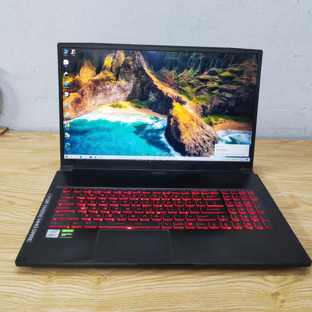 MSI GF75 I5-10750H RAM 16G SD512G GTX1650 17'3”FHD