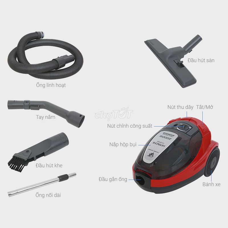 Máy hút bụi Hitachi CV-SF 20V 24CV. Mua bán Nội thất, đồ gia dụng khác tại Quận 7 Tp Hồ Chí Minh được đăng bởi ĐIỆN MÁY SÀI GÒN hình 5