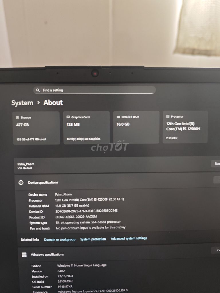 Laptop Lenovo V14 G4. Mua bán Laptop tại Huyện Cát Hải Hải Phòng được đăng bởi Cường seven  hình 1