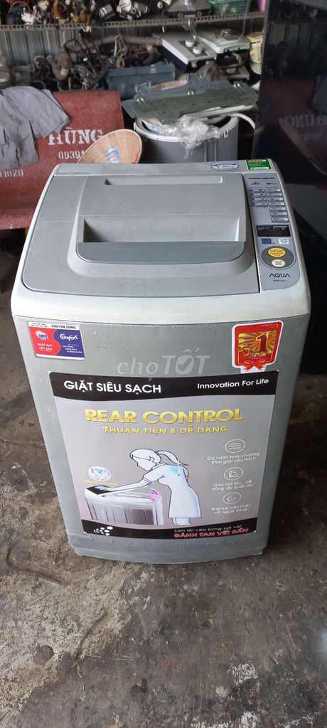 Máy giặt Aqua AQW-S90KT Xám đã qua sử dụng. Mua bán Máy giặt tại Thành phố Trà Vinh Trà Vinh được đăng bởi ĐIỆN GIA DỤNG GIÁ RẺ hình 1