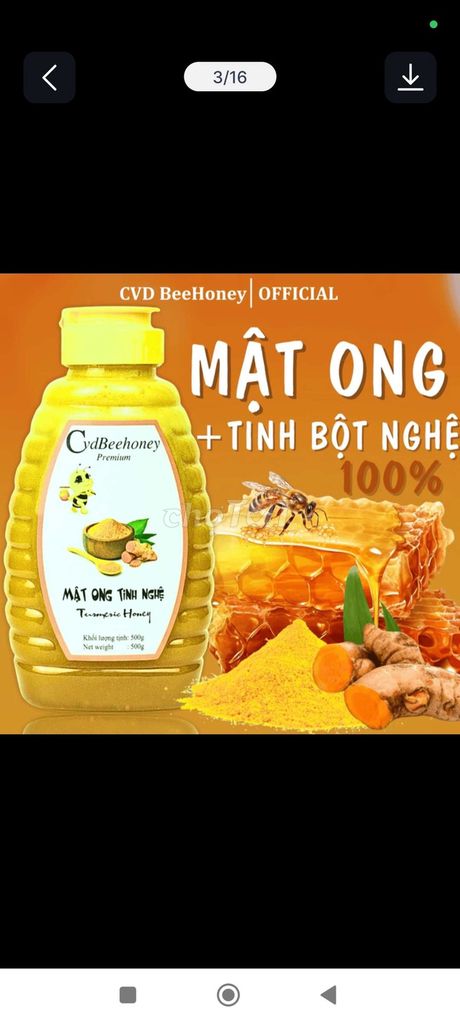 Mật ong tinh bột nghệ 500g. Mua bán Đồ ăn, thực phẩm và các loại khác tại Quận Hoàng Mai Hà Nội được đăng bởi Siêu thị Anh Tú 88 hình 1
