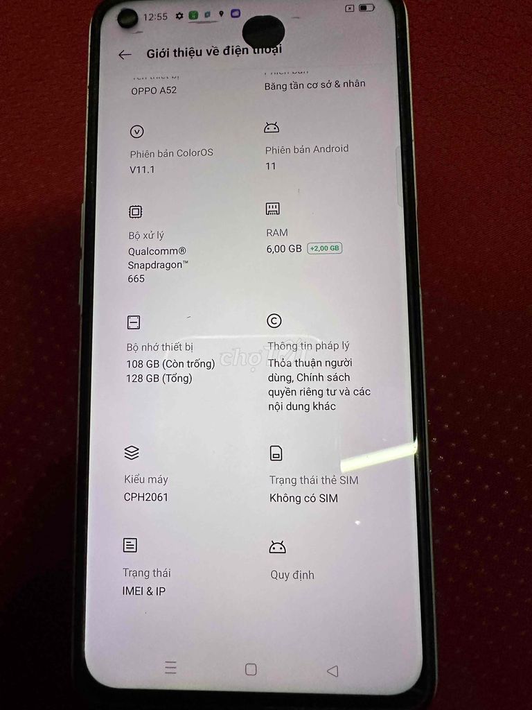 Oppo A52 128GB. Mua bán Điện thoại tại Quận 4 Tp Hồ Chí Minh được đăng bởi ĐĂNG hình 1