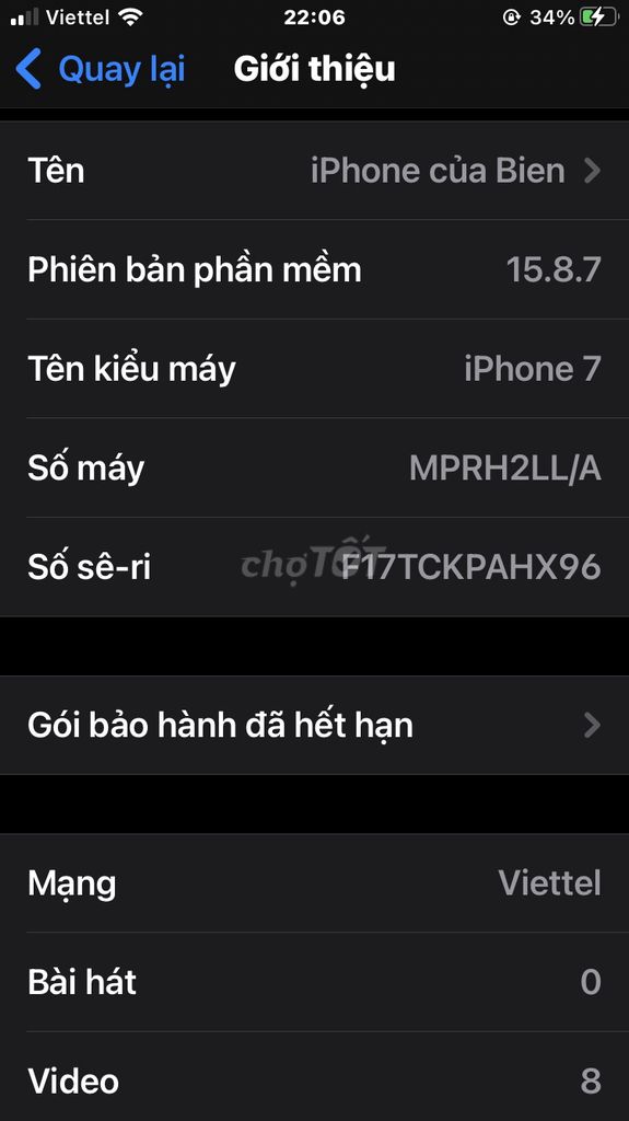 Apple iPhone 7 Đã qua sử dụng. Mua bán Điện thoại tại Huyện Bình Chánh Tp Hồ Chí Minh được đăng bởi Nguyen ngoc bien hình 1
