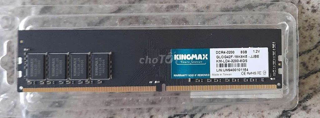 Ram pc DDR4 Kingmax 8g bus 3200 dư dùng bán bh 1th