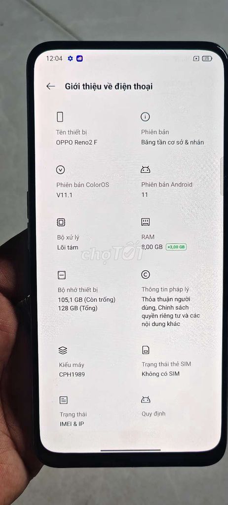 OPPO Reno2 F 128GB Xanh tím. Mua bán Điện thoại tại Thị xã Tân Uyên Bình Dương được đăng bởi mobile  hình 1