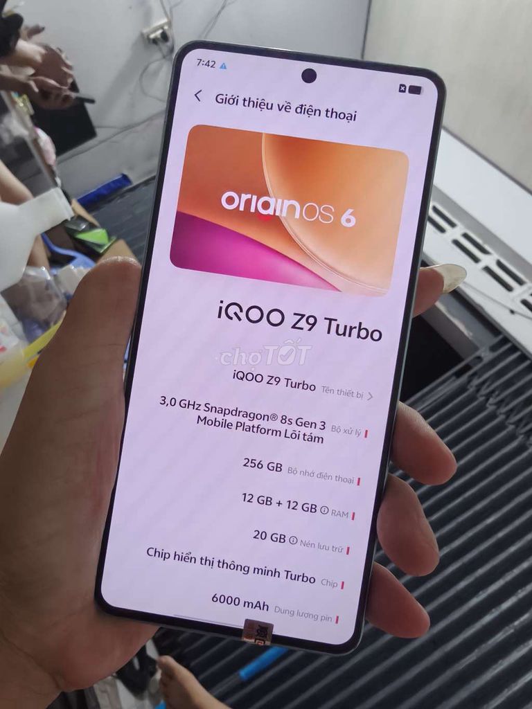 iQOO Z9 Turbo pin 6000 cày Game , Grap. Mua bán Điện thoại tại Thành phố Bến Tre Bến Tre được đăng bởi Từ Tuấn Bến Tre hình 1