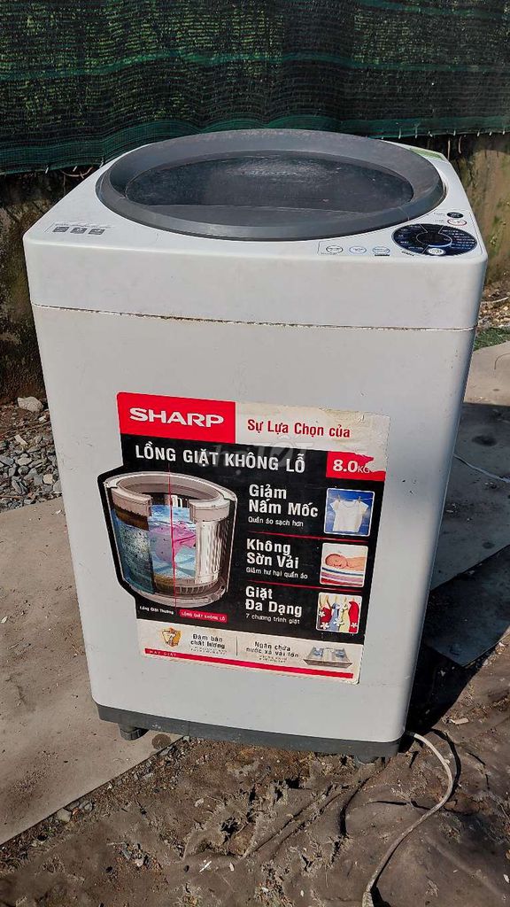 Máy giặt Sharp 8.0kg Lồng giặt không lỗ Trắng. Mua bán Máy giặt tại Huyện Bình Chánh Tp Hồ Chí Minh được đăng bởi Vũ thị hoa hình 1