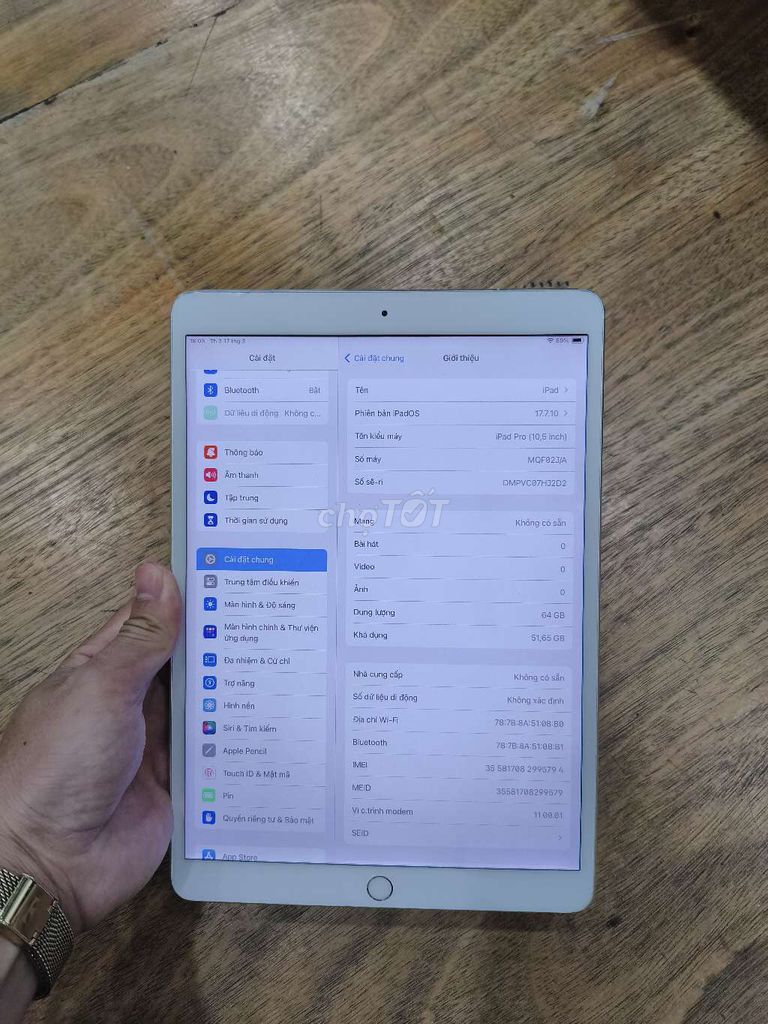 Apple iPad Pro 10.5 64GB+4g. Mua bán Máy tính bảng tại Quận Bắc Từ Liêm Hà Nội được đăng bởi lan hình 1