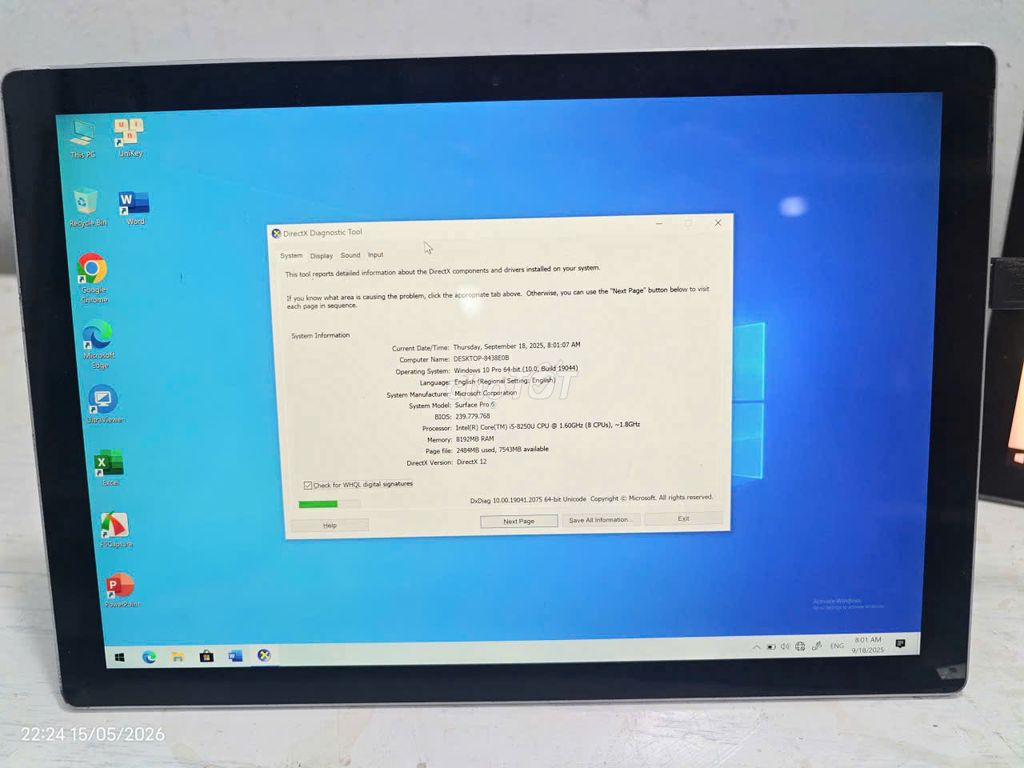 Microsoft Surface Pro 6. Mua bán Máy tính bảng tại Quận Hai Bà Trưng Hà Nội được đăng bởi Cao Nguyen Van hình 1