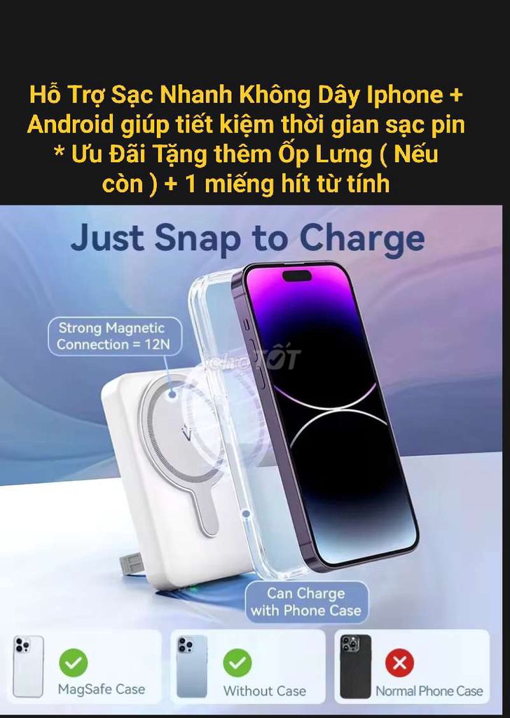 Ưu đãi Pin Sạc Nhanh Vention 10.000mah Không Dây