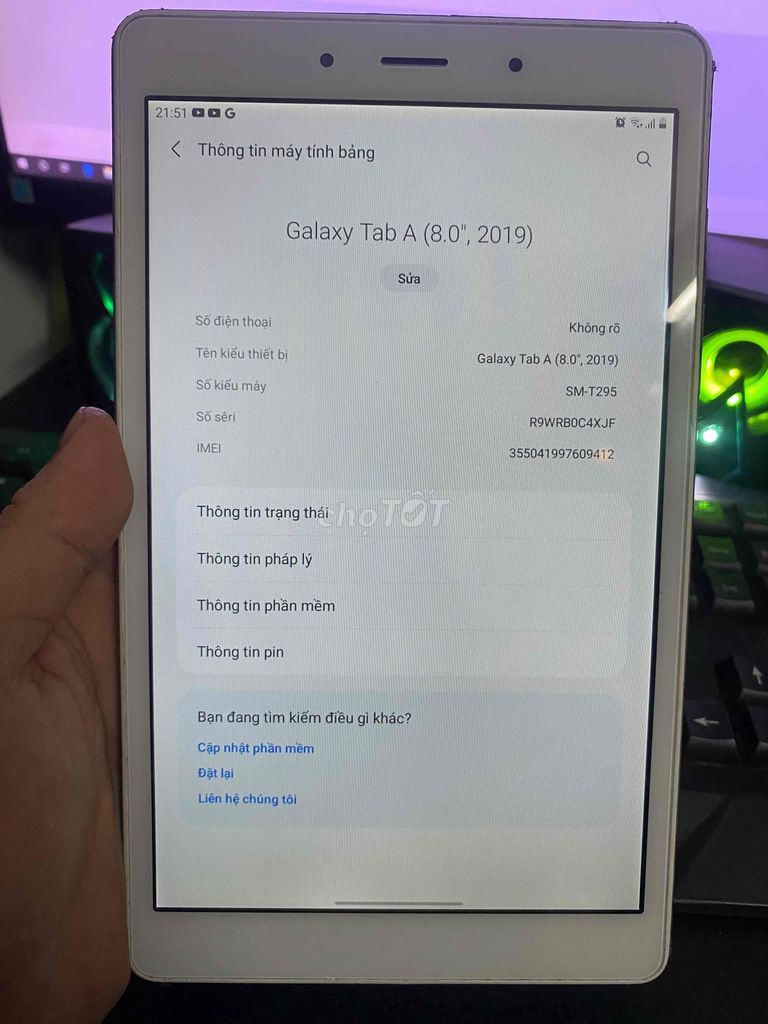 Cần bán mtb samsung TabA(8.0,2019)