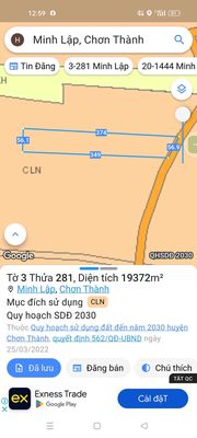 Bán 19,372m² chân Thành, Bình Phước giá 7ty8. Mua bán đất tại Huyện Chơn Thành Bình Phước được đăng bởi Hoàng 339