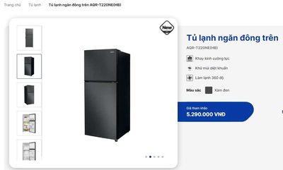 Tủ lạnh Aqua AQR-T220NE(HB) 189 lít hàng mới 100%