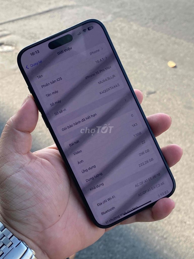 Apple iPhone 15 Pro Max 256GB Đen. Mua bán Điện thoại tại Huyện Hóc Môn Tp Hồ Chí Minh được đăng bởi đặng văn long hình 1