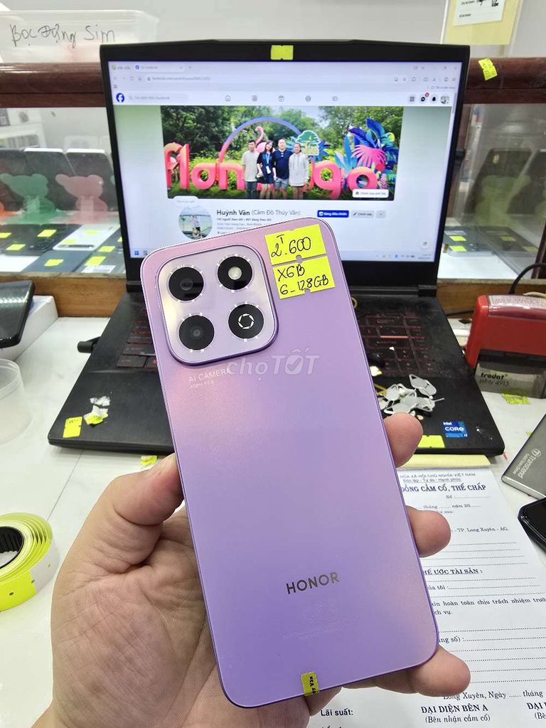Honor X6B 6GB/128GB Tím. Mua bán Điện thoại tại Thành phố Long Xuyên An Giang được đăng bởi Facebook Cầm Đồ Thúy Vân hình 1