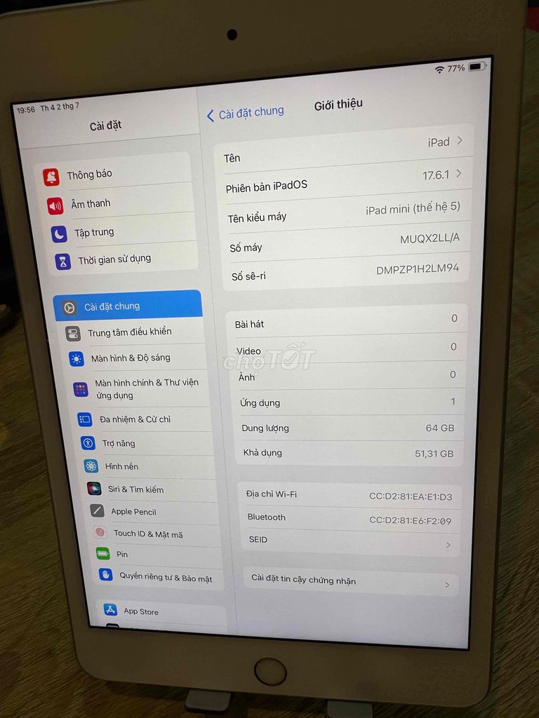 Thanh lý ipad mini thế hệ 5