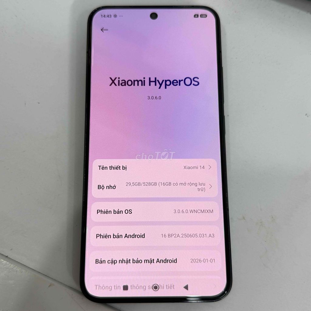 Xiaomi 14 512GB Đen. Mua bán Điện thoại tại Quận Bình Thạnh Tp Hồ Chí Minh được đăng bởi Nathan Ng hình 1