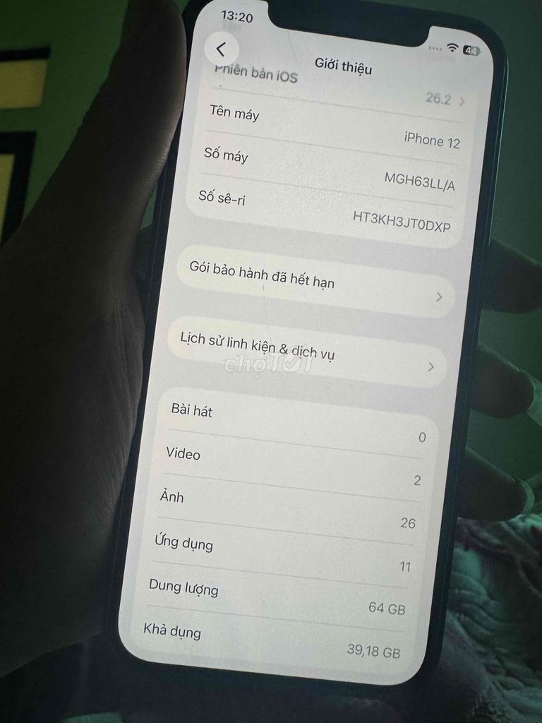 Apple iPhone 12 64GB Đen Đã dùng. Mua bán Điện thoại tại Huyện Ba Vì Hà Nội được đăng bởi Quách Tiến mậu hình 1