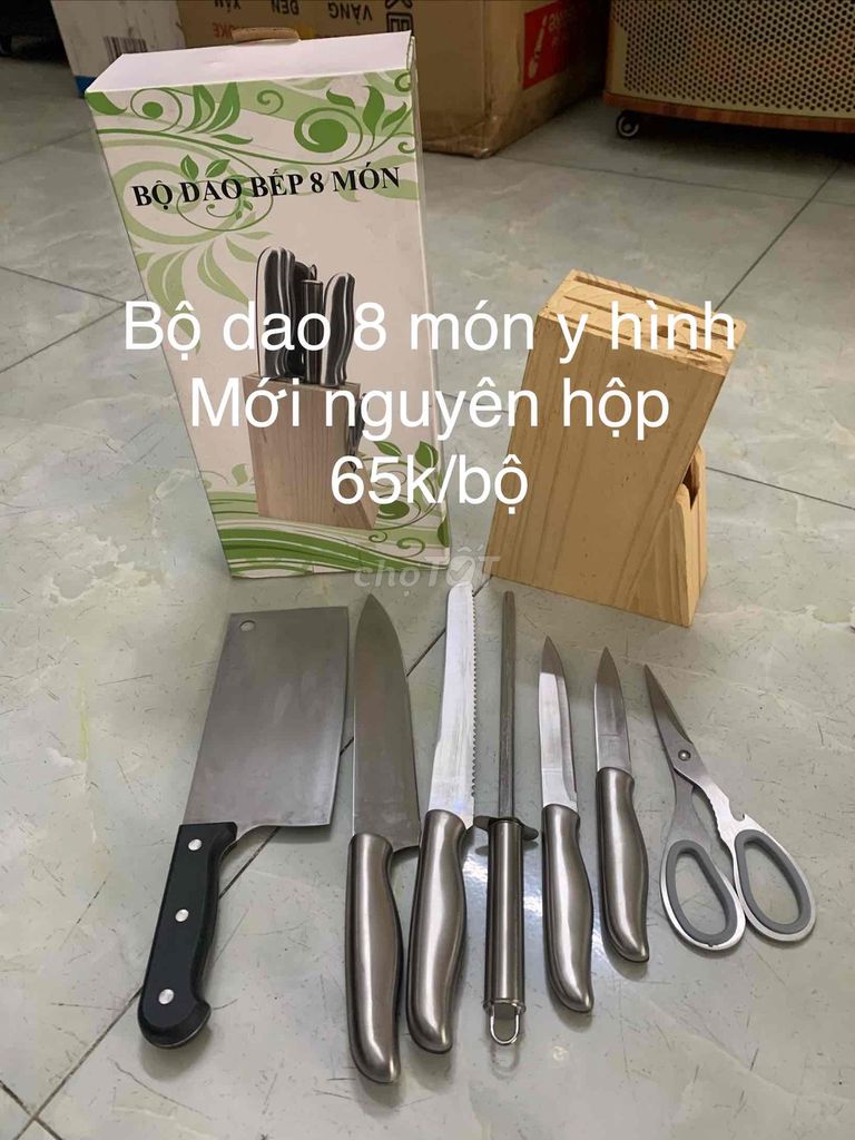 Bộ dao 8 món Thép không gỉ Bạc. Mua bán Dụng cụ nhà bếp tại Thành phố Dĩ An Bình Dương được đăng bởi Điện Máy Sao Mai hình 1