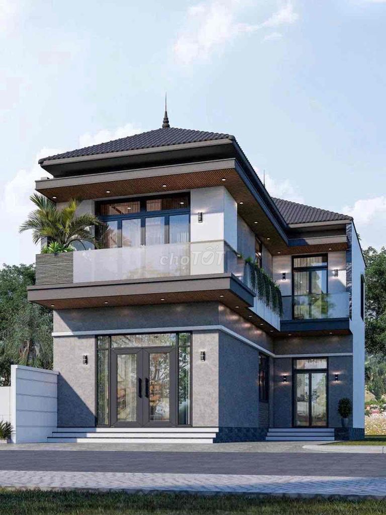 Bản vẽ thiết kế nhà 2 tầng Hiện đại. Dịch vụ tại Quận Đống Đa Hà Nội được đăng bởi Nội thất Trọn Gói hình 1
