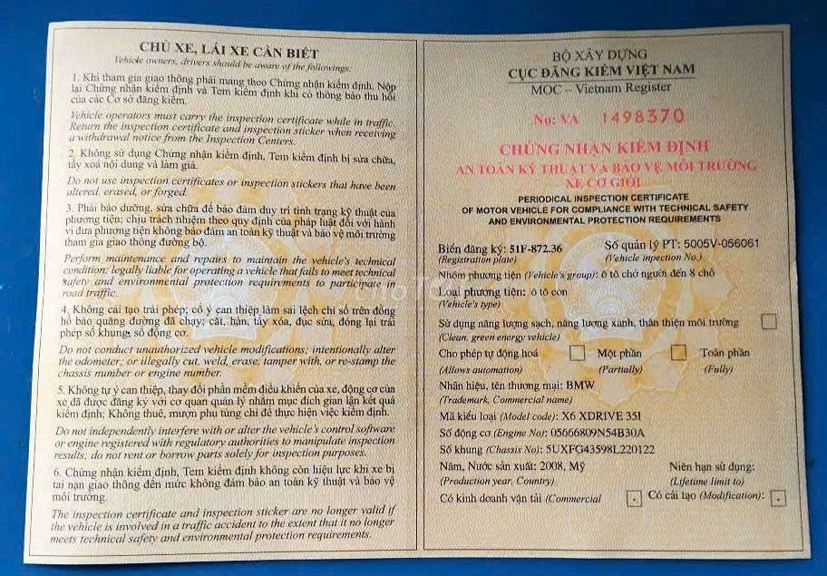 Bán 1 xe 2012 đen tặng 1 xe X6 màu trắng sx 2008. Mua bán Ô tô tại Thành phố Biên Hòa Đồng Nai được đăng bởi Trần ngọc minh hình 19