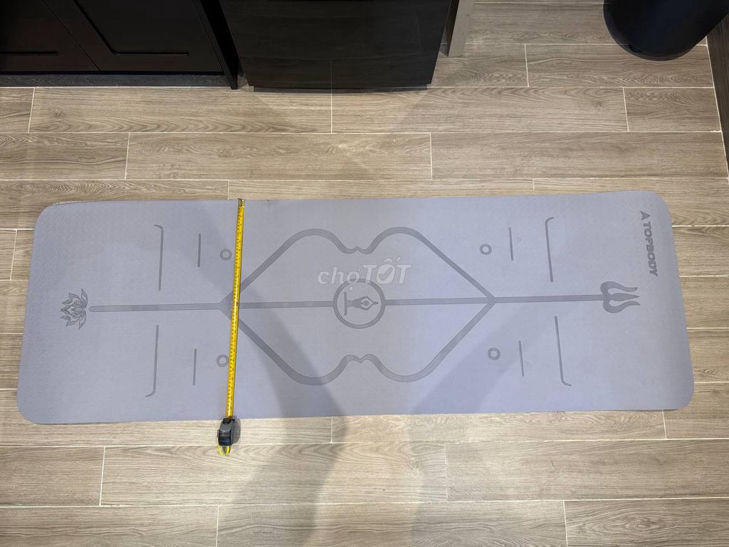 Thảm tập yoga TOPBODY Xám 60cm