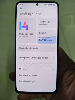 K40S 8GB/128GB NĐ Việt hoá camera trước mờ