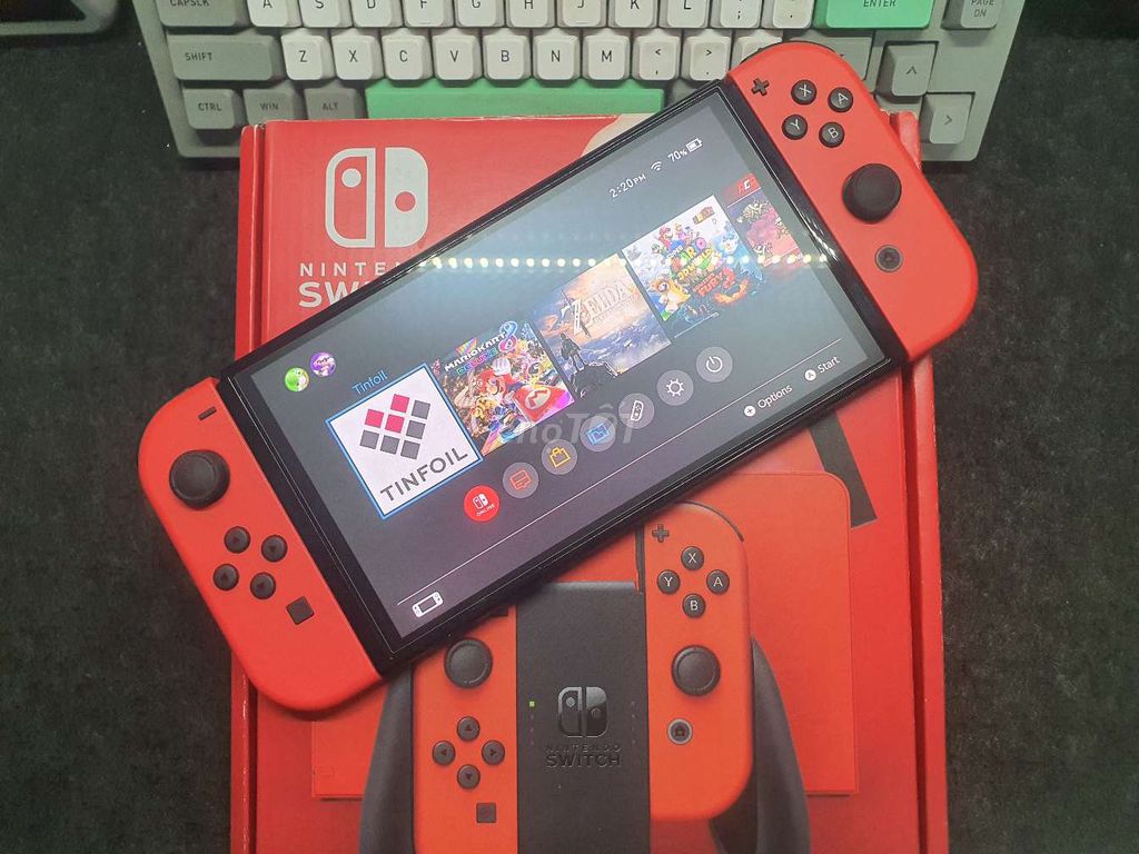 Switch Oled Mario Fullbox - 256GB tải ko giới hạn