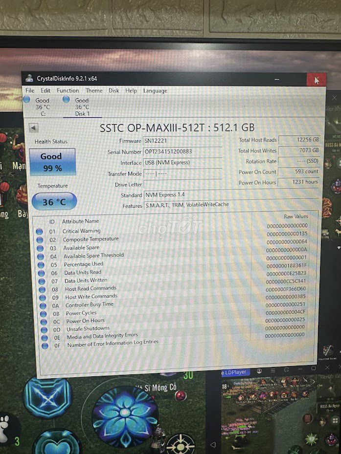 M2 SSTC OP-MAXIII-512T SK 99% bảo hành 8/2027. Mua bán Linh kiện (RAM, Card...) tại Huyện Đức Trọng Lâm Đồng được đăng bởi 27TN Đức Trọng hình 1