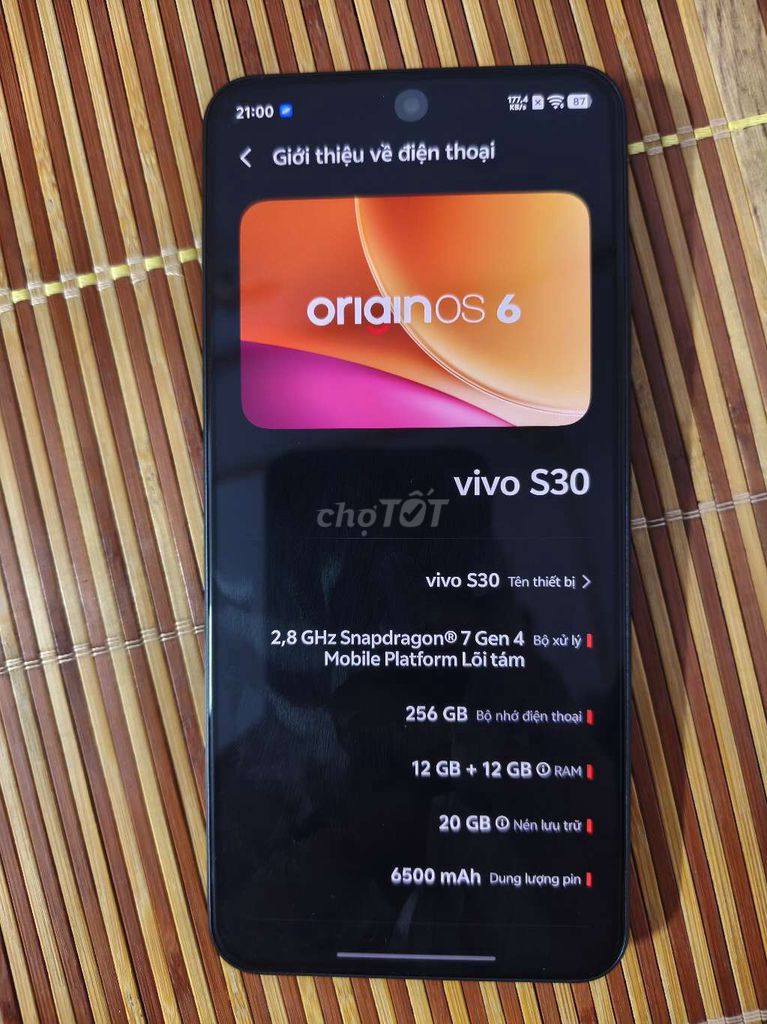 Vivo S30 256GB Đen Trung Quốc. Mua bán Điện thoại tại Quận Long Biên Hà Nội được đăng bởi Mt hình 1