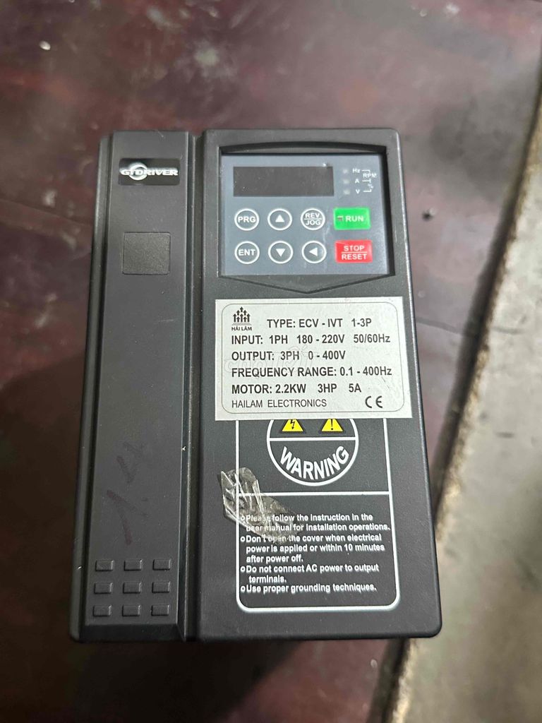 Biến tần GTDRIVER ECV-IVT 1-3P 2.2kW. Mua bán Đồ chuyên dụng, Giống nuôi trồng tại Quận Phú Nhuận Tp Hồ Chí Minh được đăng bởi Bông Lê hình 1
