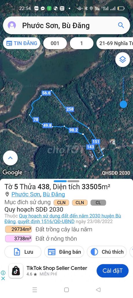 3.35 hec cần bán gấp mặt tiền đường nhựa, view hồ Thác mơ được lên thổ. Mua bán đất tại Huyện Bù Đăng Bình Phước được đăng bởi Huynh thi ngoc bich hình 1