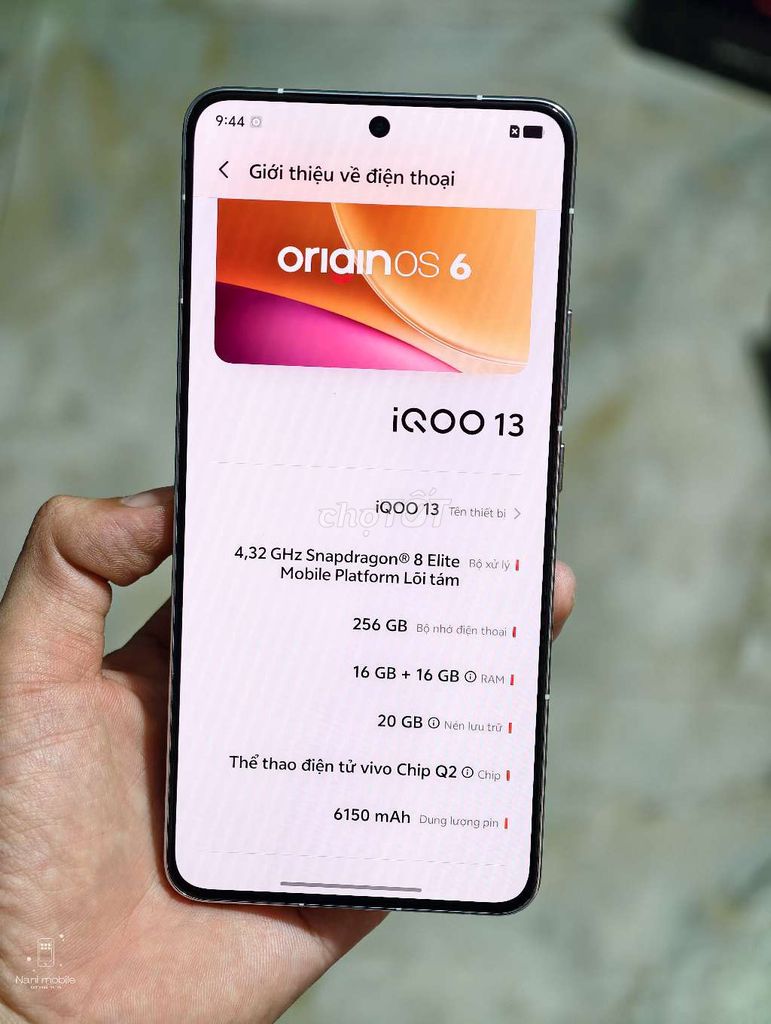 iQOO 13 16/256GB Trắng bmw fulbox máy 98%. Mua bán Điện thoại tại Thành phố Thủ Đức Tp Hồ Chí Minh được đăng bởi NANI MOBILE hình 1