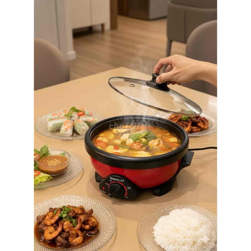Nồi lẩu điện DRIGO 5L màu Đỏ. Mua bán Bếp, lò, đồ điện nhà bếp tại Quận Thanh Xuân Hà Nội được đăng bởi Trang hình 1