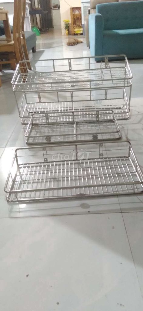 Thanh lý combo 3 kệ inox đựng chén bát