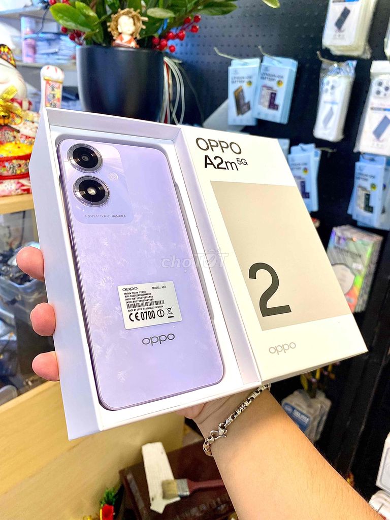 Oppo A2M 5G lướt fullbox đẹp keng đầy đủ phụ kiện