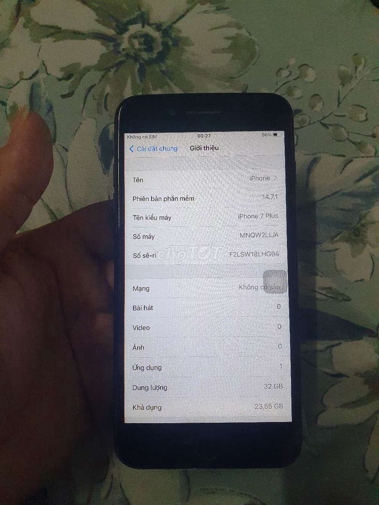 Apple iPhone 7 Plus 32GB Đen Đã qua sử dụng. Mua bán Điện thoại tại Huyện Nhà Bè Tp Hồ Chí Minh được đăng bởi Ngụy tài  hình 1