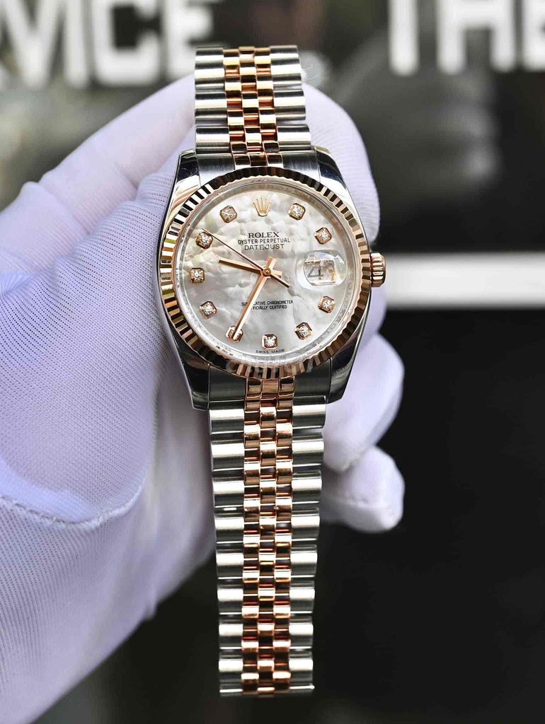 ROLEX DATEJUST 116231 KHẢM TRAI TRẮNG 36mm lướt