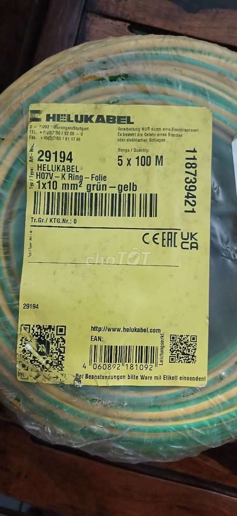 Dây cáp điện HELUKABEL H07V-K. Mua bán Đồ chuyên dụng, Giống nuôi trồng tại Quận Liên Chiểu Đà Nẵng được đăng bởi bùi tiến hình 1