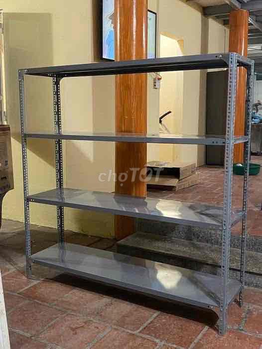 Kệ sắt V lỗ Xám 4 sàn 80kg/sàn. Mua bán Tủ, kệ gia đình tại Quận Nam Từ Liêm Hà Nội được đăng bởi Kệ Sắt Giá Rẻ Hà Nội hình 1