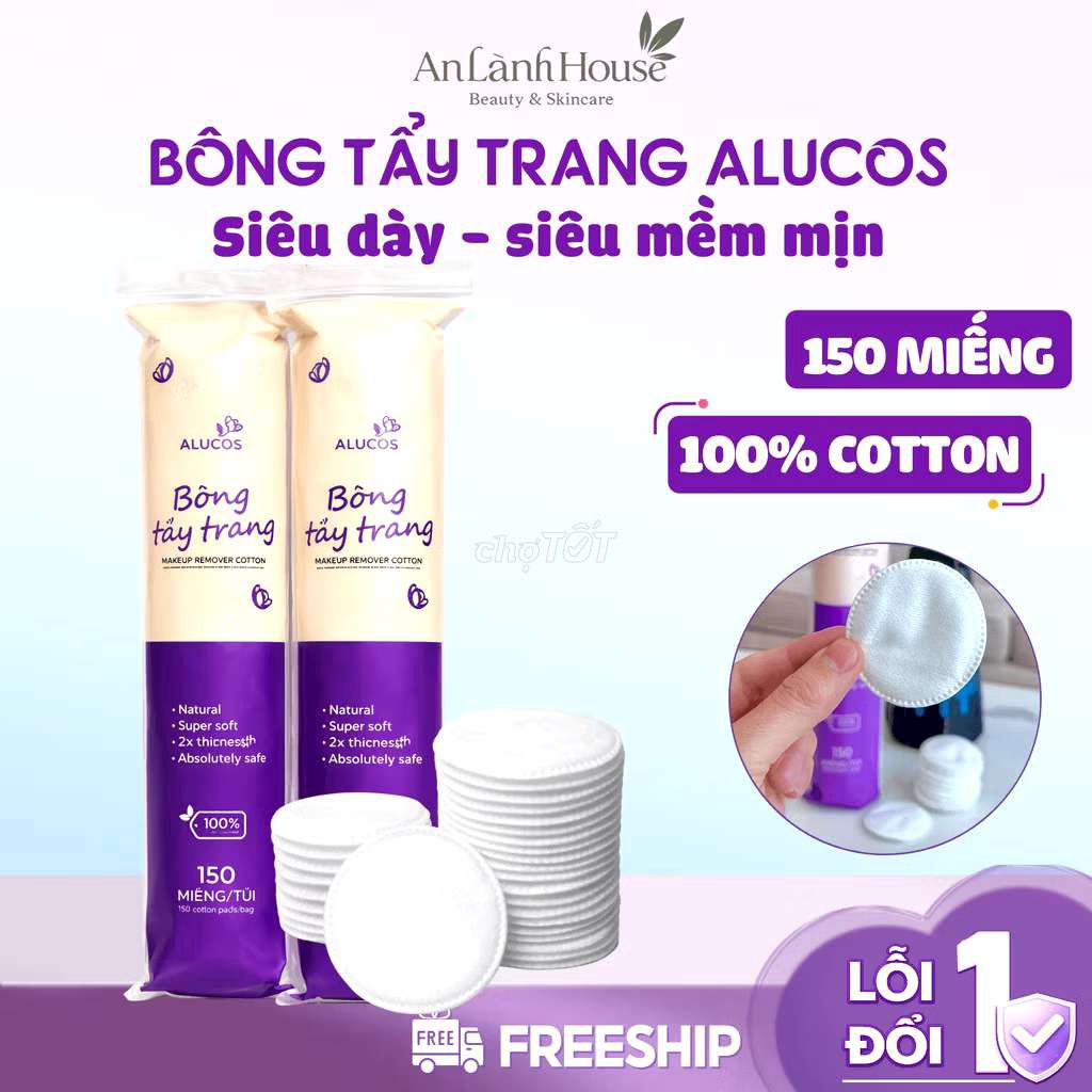 Bông tẩy trang Alucos Cotton 150 miếng. Mua bán Phụ kiện thời trang khác tại Quận Hoàng Mai Hà Nội được đăng bởi Dương hình 1