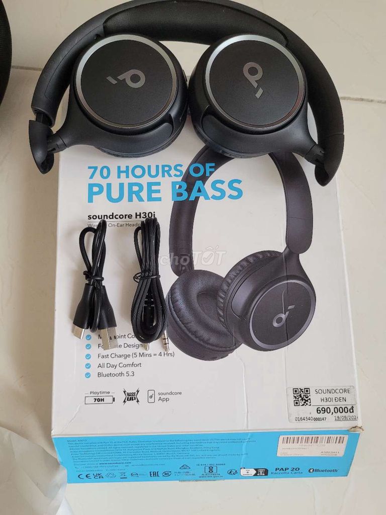 Tai nghe Soundcore H30i Bluetooth 5.3 Đen. Mua bán Tivi, Âm thanh tại Quận Phú Nhuận Tp Hồ Chí Minh được đăng bởi Phu  hình 1