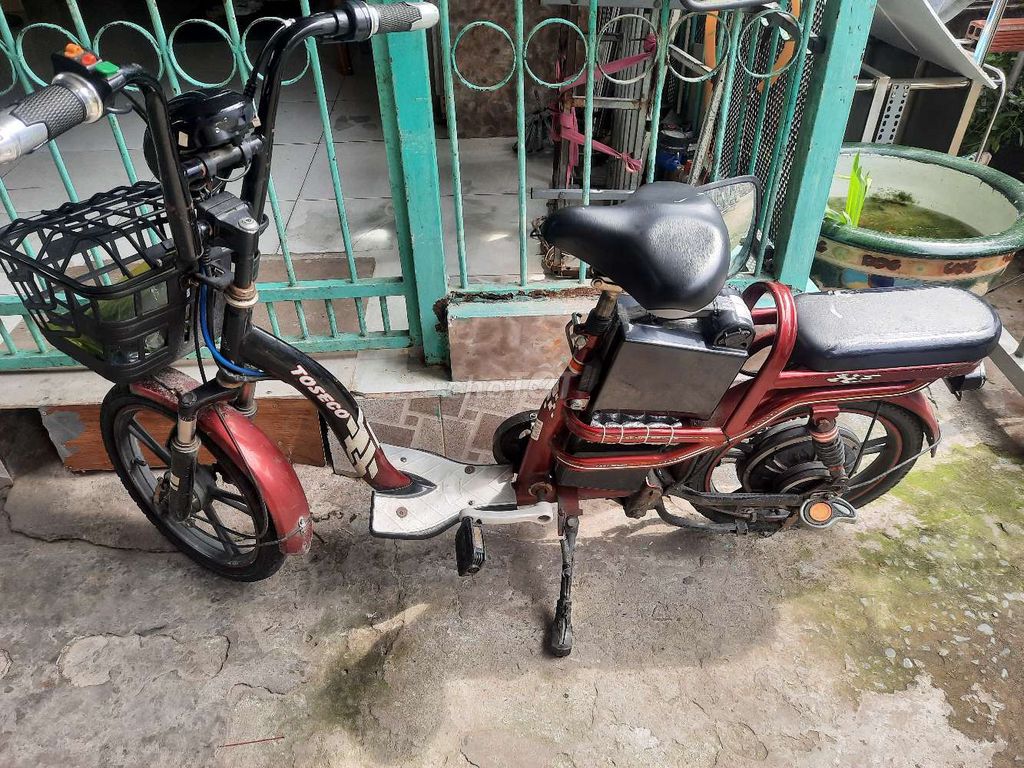 Xe đạp điện Toseco màu Đỏ. Mua bán Xe điện tại Thành phố Sa Đéc Đồng Tháp được đăng bởi nguyễn văn tú hình 1